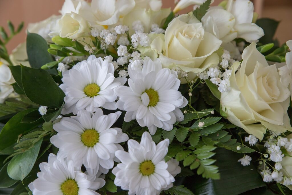 flowers, bouquet, rouwboeket